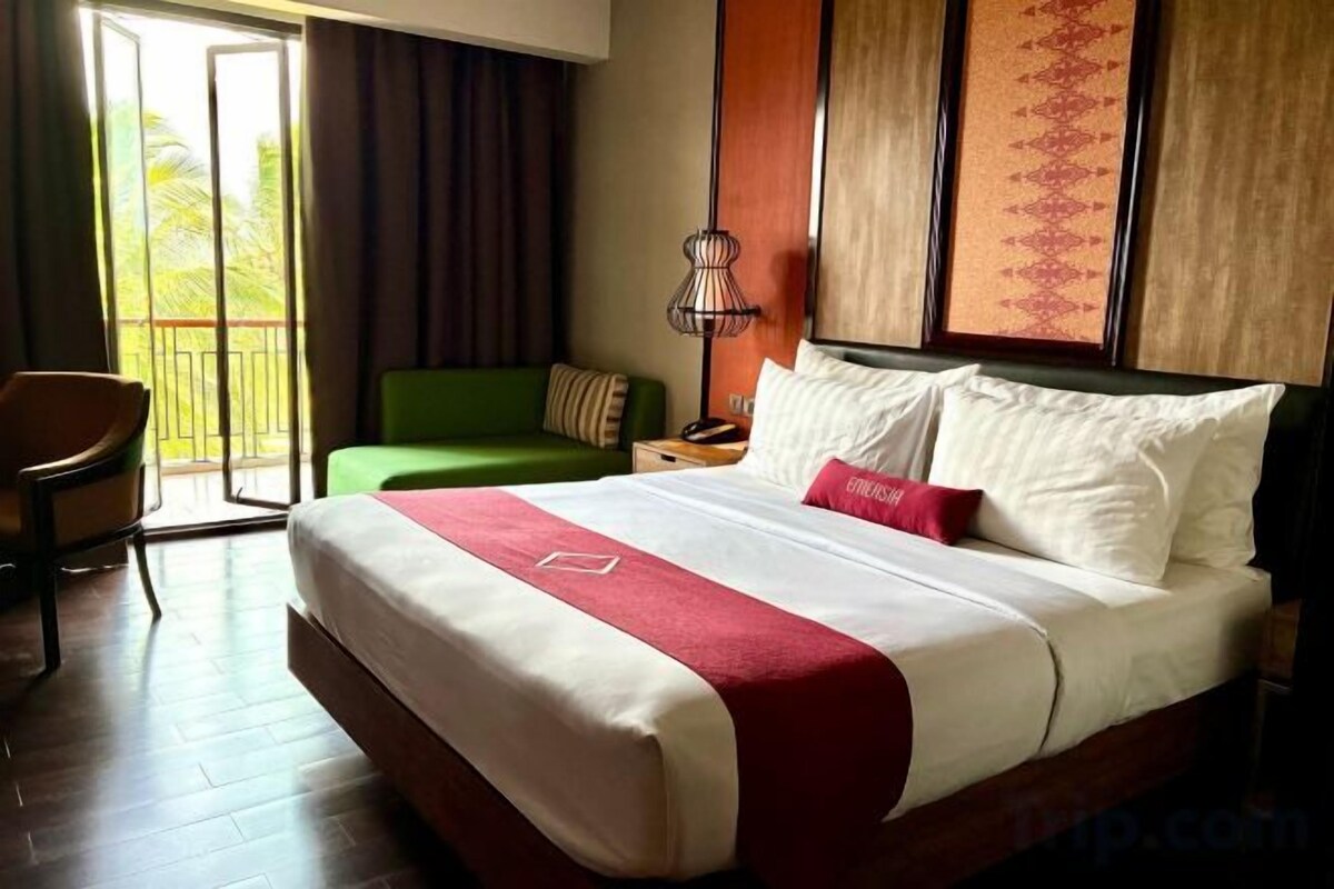 Blackout drapes, iron/ironing board, bed sheets