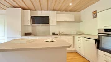 Fridge, oven, dishwasher, coffee/tea maker