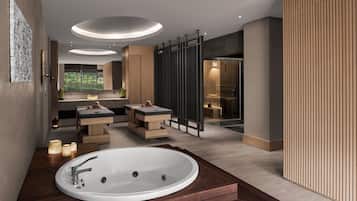 Couples treatment room(s), sauna, steam room, hydrotherapy, aromatherapy