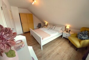 2 bedrooms, iron/ironing board, travel crib, free WiFi