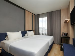 Classic Room, 2 Katil Bujang (Single) | Meja, ruang kerja komputer riba, kalis bunyi, Wi-fi percuma