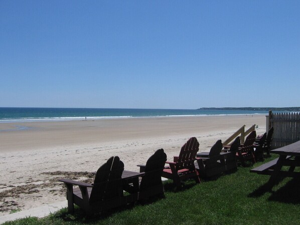 On the beach, sun-loungers - Tiny home steps from the beach. (Wells)