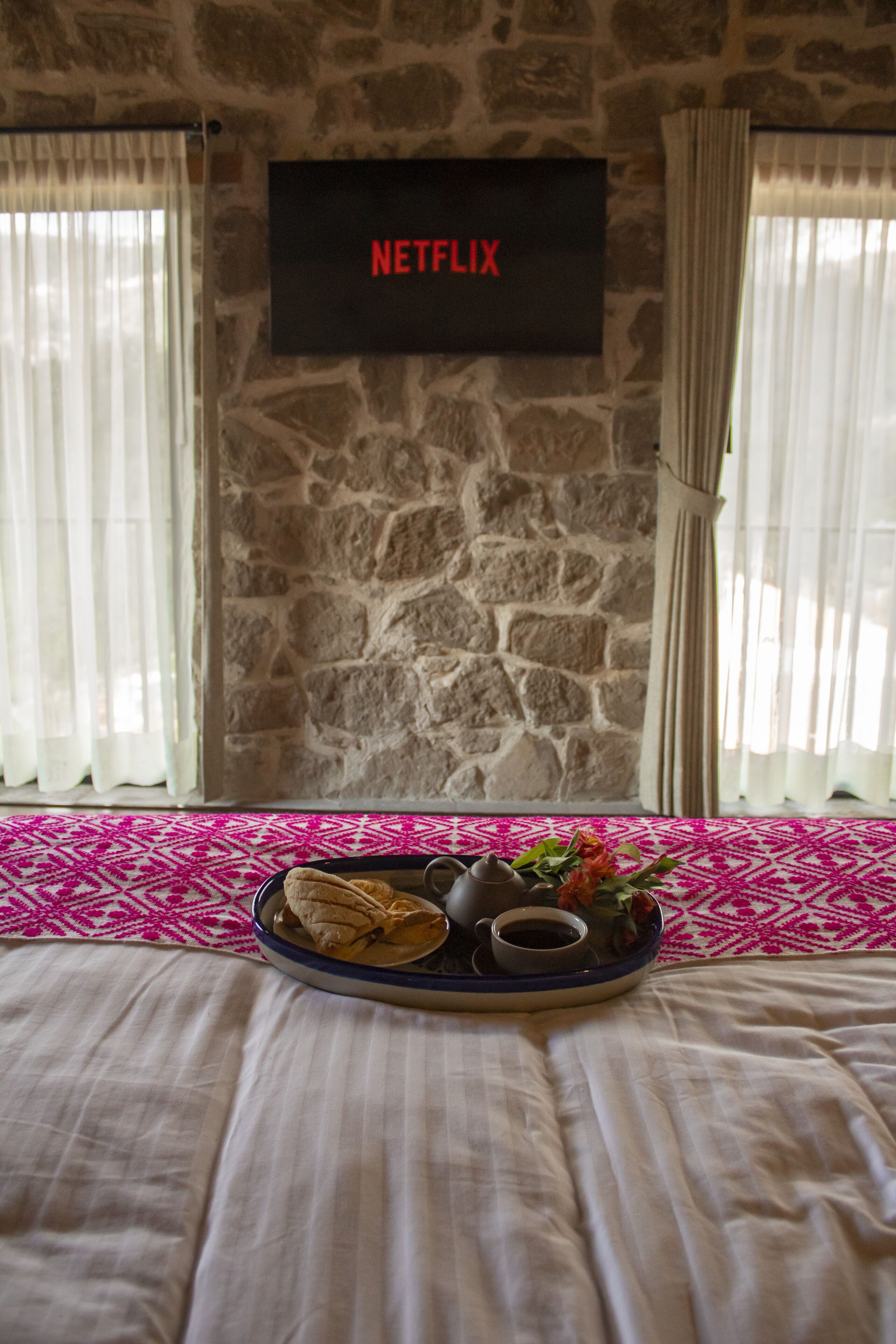 studio suite | premium bedding, down duvets, desk, laptop workspace