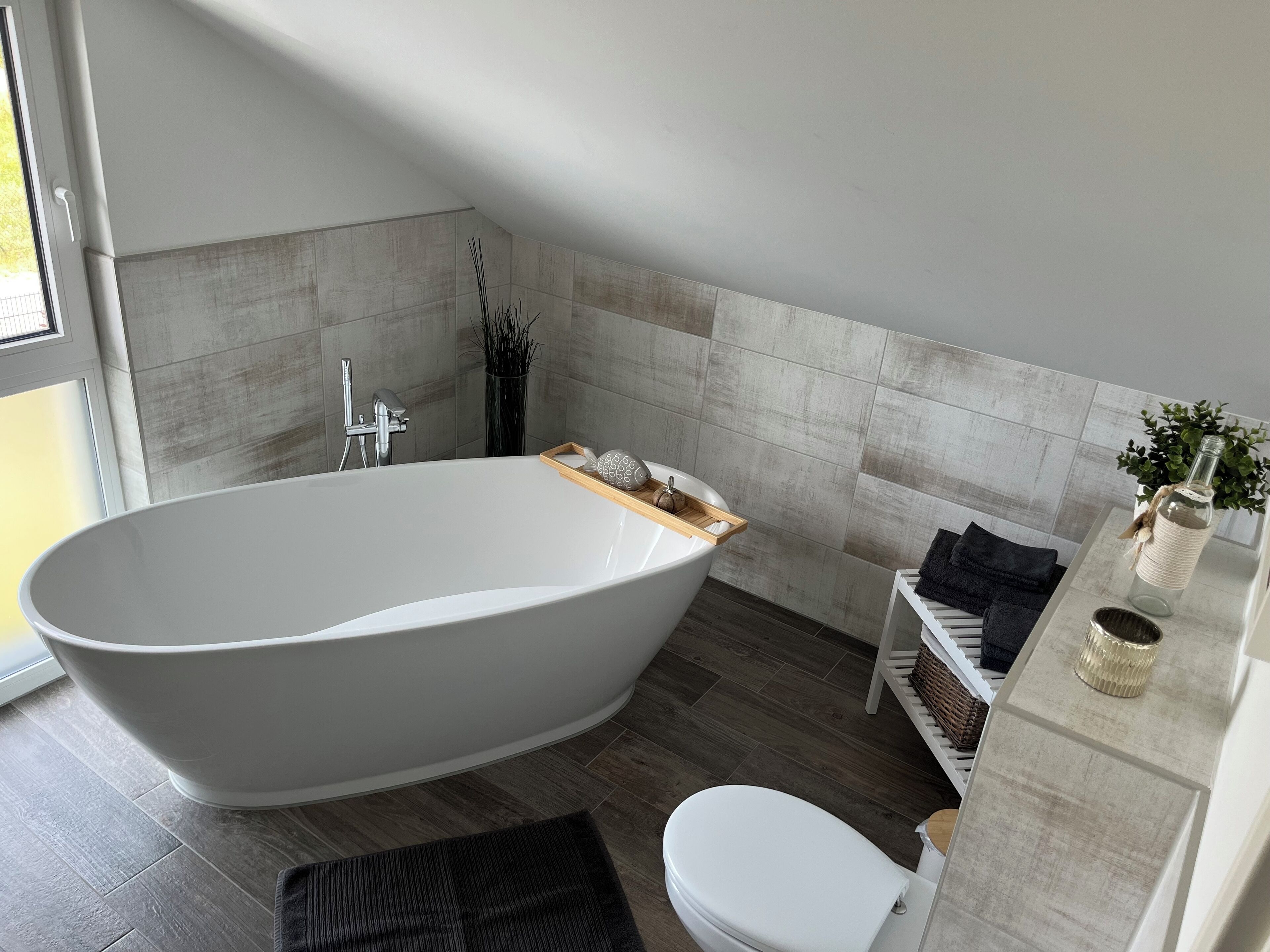 Bathtub, hair dryer, soap