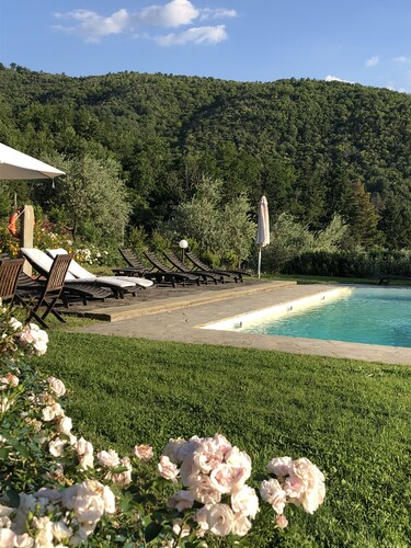Romantic apartment in villa with swimming pool in Chianti Rufina