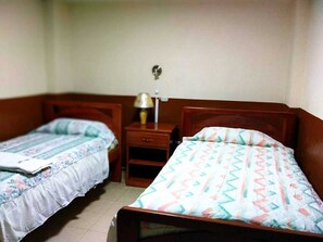 Habitación con 2 camas individuales | Edredones de plumas, mobiliario individual, escritorio