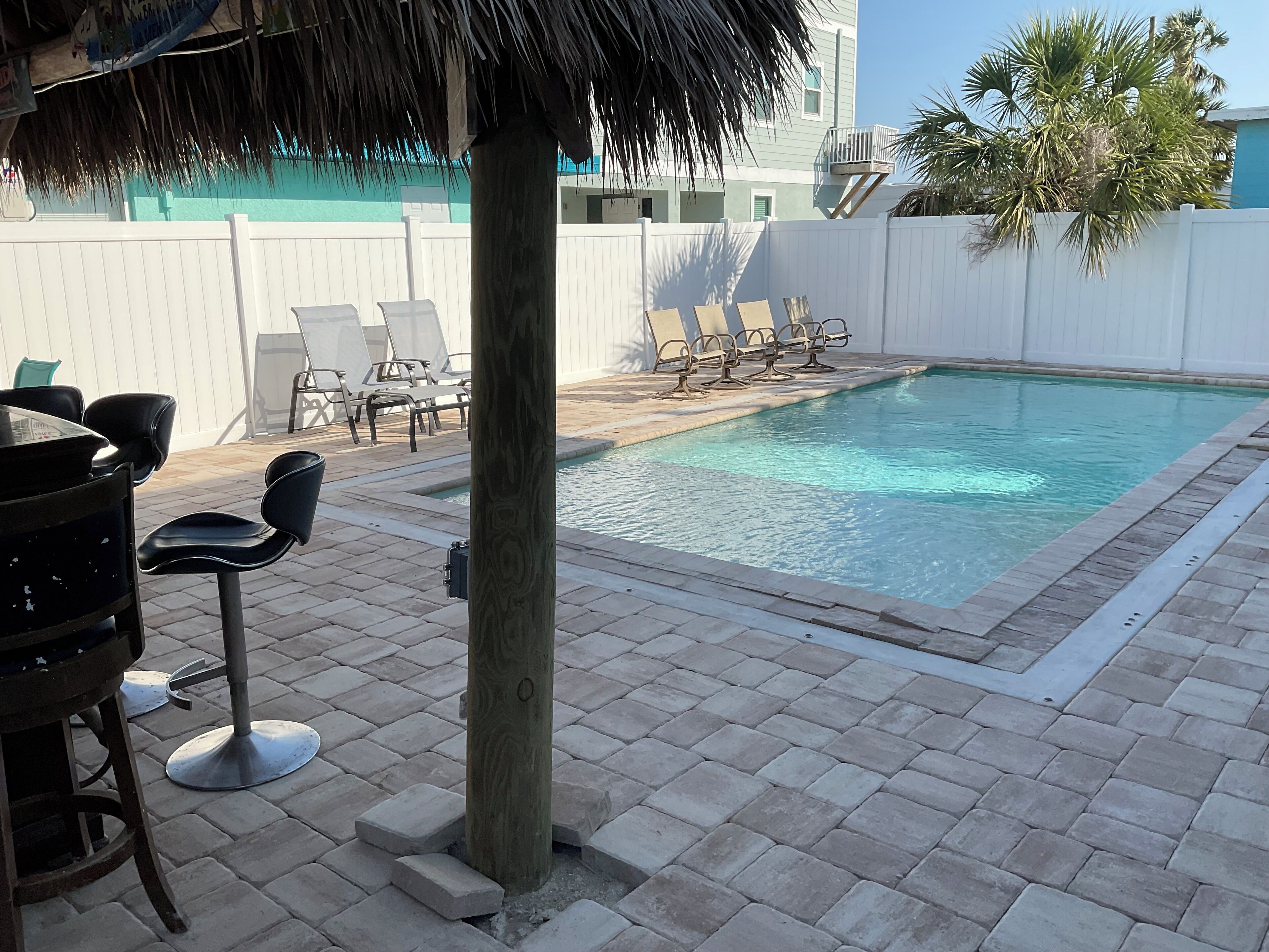 Pool with Sun Ledge and Tiki Bar