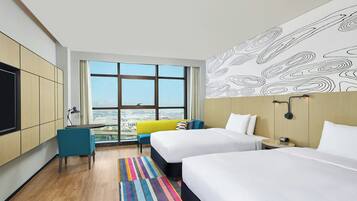 Room, 2 Double Beds, Non Smoking, City View | 1 bedroom, in-room safe, blackout drapes, soundproofing
