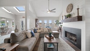 Smart TV, fireplace - Seas the Day luxury 2nd row beach house, sleeps 15 (Galveston)