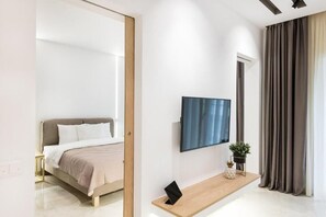Departamento Deluxe | 1 habitación, sábanas de algodón egipcio y ropa de cama de alta calidad 