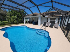 Outdoor pool, a heated pool - ☆☀︎❀ Tropical Paradise! Heated Pool, Boat Parking, Near Beaches! (Sebastian)