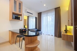 TV - Minimalist and Homey 1BR at Ciputra World 2 Apartment (Jakarta)