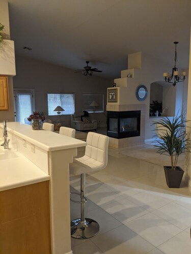 A cozy formal dining & Livingroom for a special occasion.