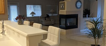 A cozy formal dining & Livingroom for a special occasion.