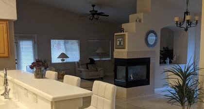 A cozy formal dining & Livingroom for a special occasion.