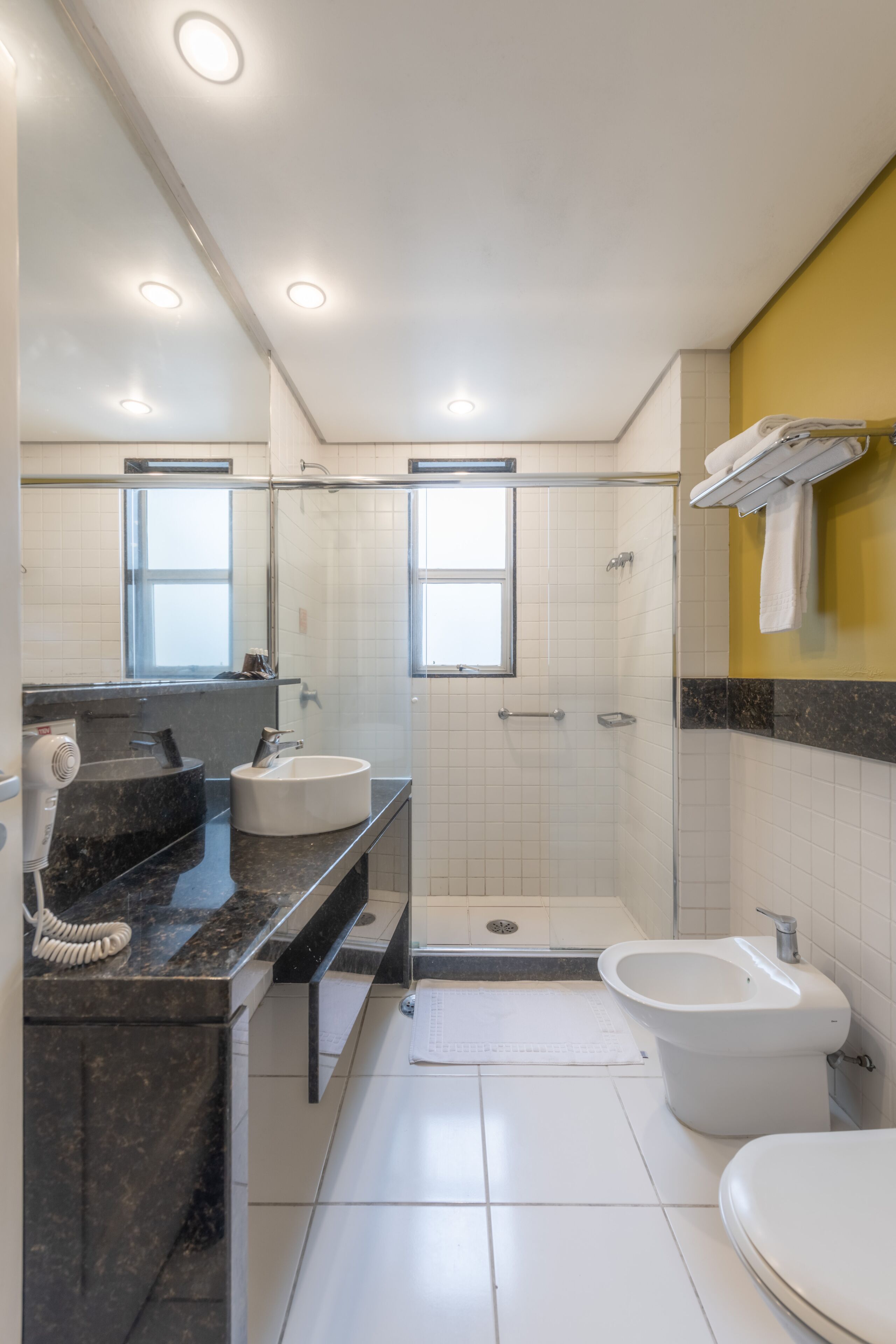 superior triple room, 3 single beds | bathroom | shower, rainfall showerhead, hair dryer, towels