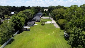 Stunning residential homes line a picturesque street surrounded by lush greenery.