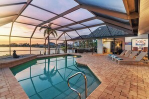 Outdoor pool, a heated pool
