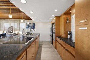 Fridge, microwave, oven, stovetop - Luxurious Beachfront Condo with Pool, Hot Tub, and Community Beach Access! (South Padre Island)