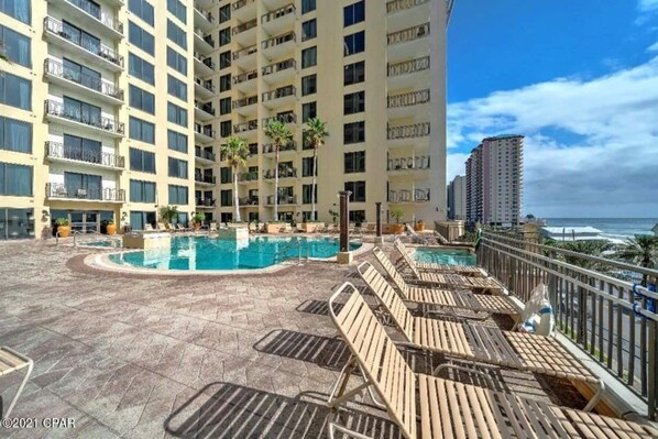 Outdoor pool, a heated pool