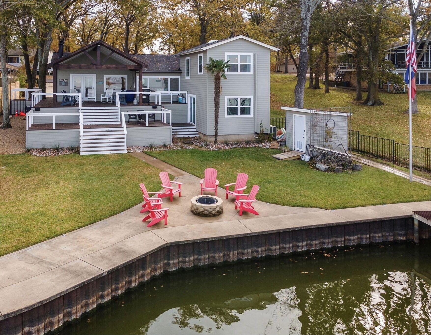 Waterfront - Open lake with amazing views, dock great for fishing and fire pit