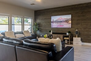 Smart TV, video games, foosball, table tennis