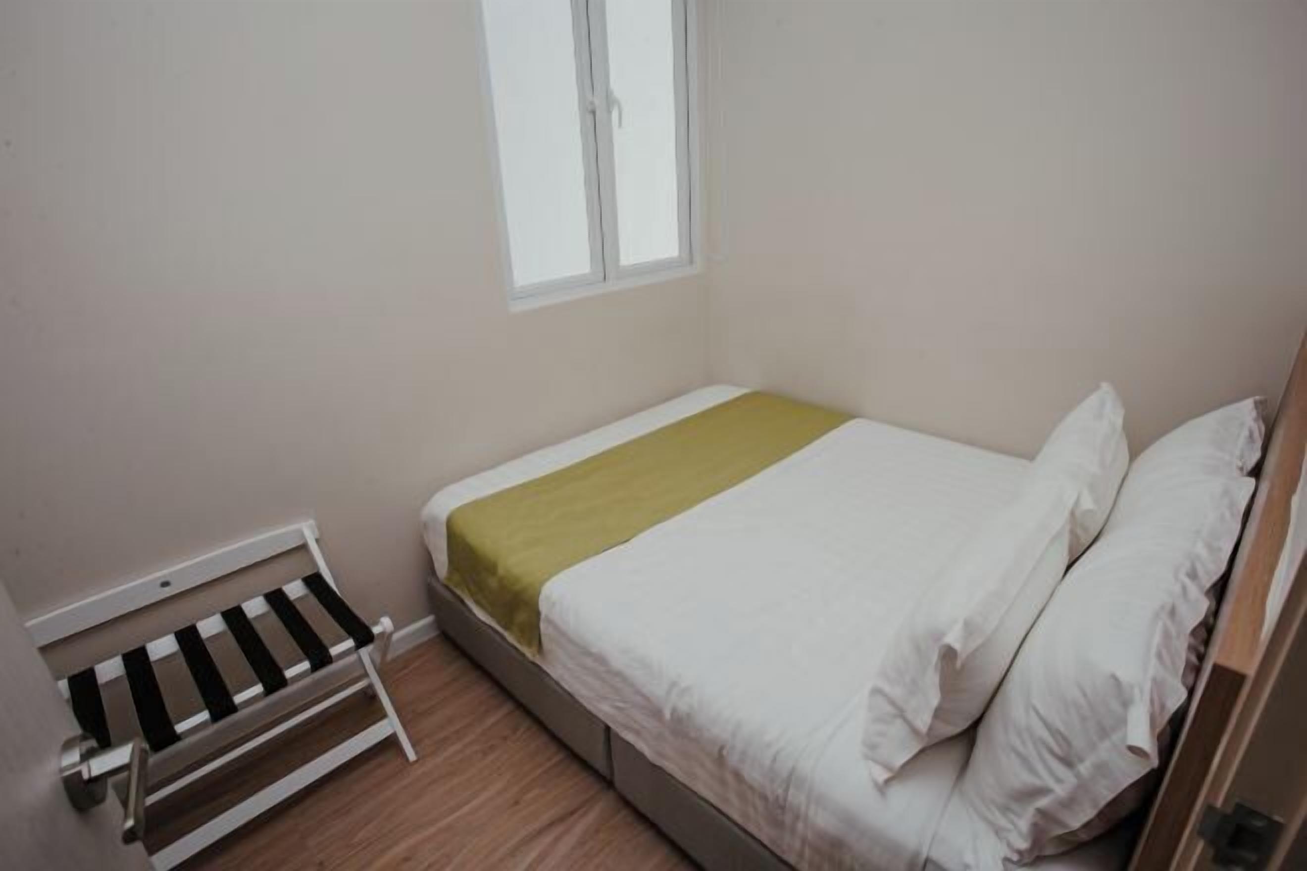 Minibar, desk, laptop workspace, blackout curtains