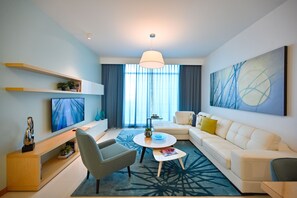 Suite de lujo, 1 habitación | Ropa de cama de alta calidad y camas Select Comfort 