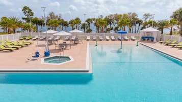 Outdoor pool, open 7:00 AM to 11:00 PM, free cabanas, pool umbrellas
