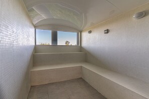 Sauna, boblebad, dampbad, tyrkisk bad/hammam, kropsbehandlinger