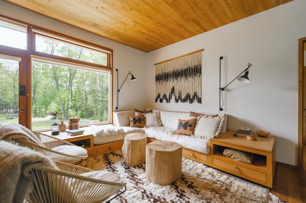 Smart TV, fireplace