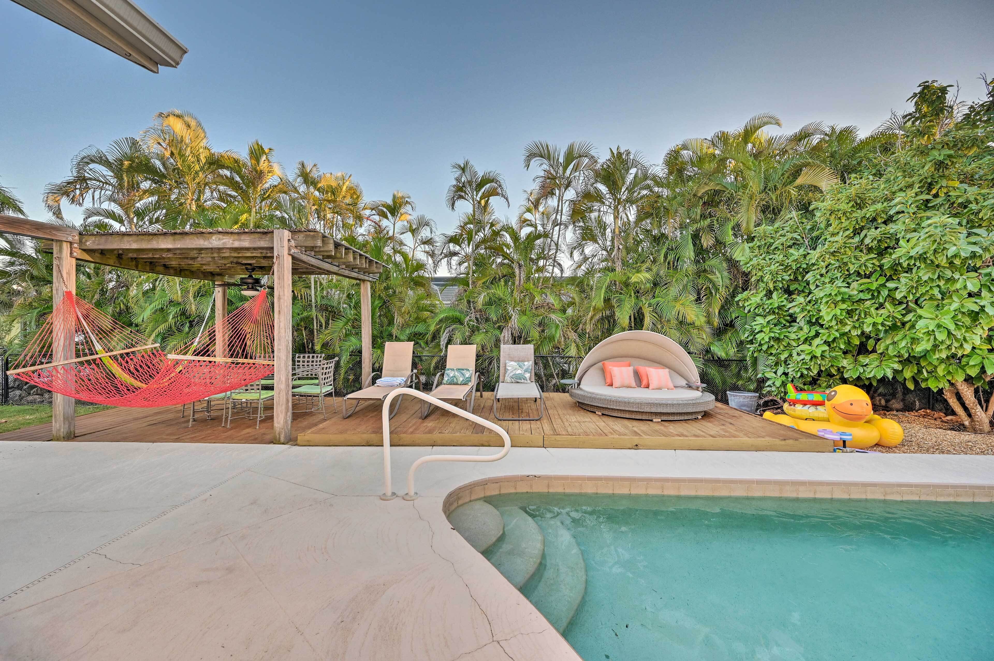 A heated pool