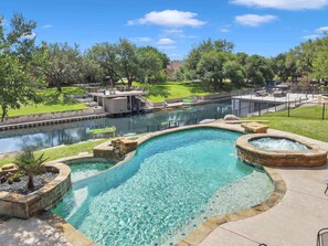 Outdoor pool, a heated pool