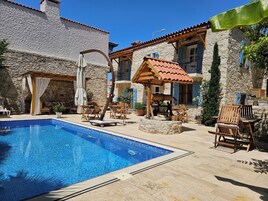 Seasonal outdoor pool, open 10:30 AM to 6:00 PM, sun loungers