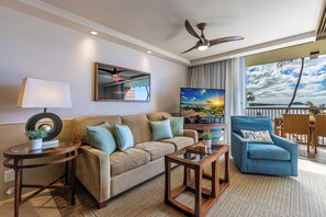 TV - Oceanfront 2BR/2BA Unit: Stunning Views, Modern Upgrades, Prime Location MKAI307 (Kihei)