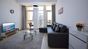 Standard Apartment, 1 Bedroom, Pool Access | Living area - European Building (Dubai)