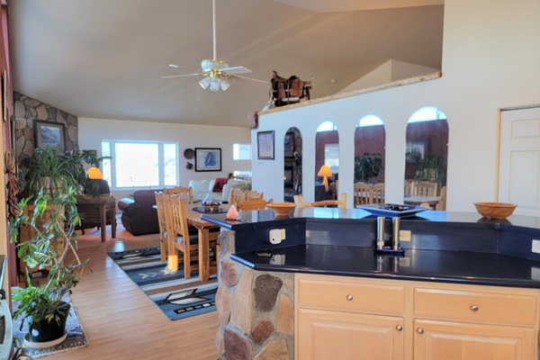 Kitchen island and workspace