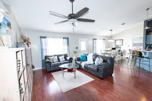 Smart TV, video games, DVD player, books