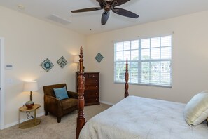 4 bedrooms, iron/ironing board, travel cot, WiFi