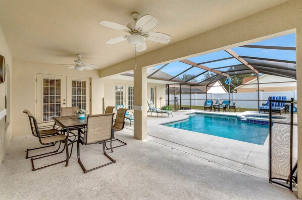A heated pool