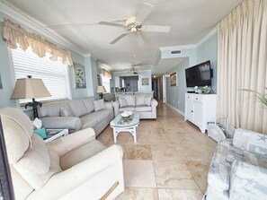 TV - Oceanfront Corner Three Bedroom Unit - Crescent Sands L5 (North Myrtle Beach)