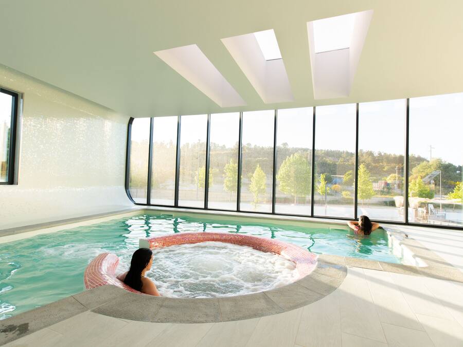 Indoor pool, seasonal outdoor pool