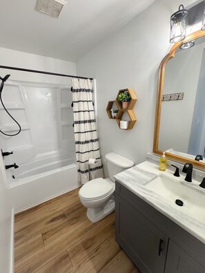 Hair dryer, towels