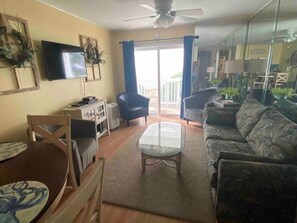 Smart TV, DVD player, books