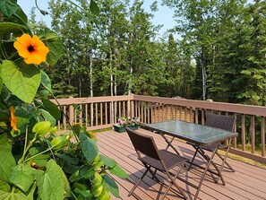 Outdoor dining - Alaska Fly In / Drive In, Kenai Peninsula Lodging (Sterling)