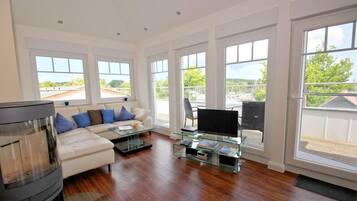 TV, fireplace, stereo