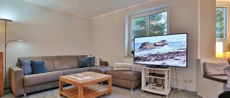 Fernseher, DVD-Player, Stereoanlage