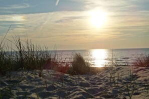 Beach - Quiet location, vacation apartment with terrace and garden - Ferienhaus Solamar FeWo EG (Breege)