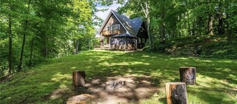 Peace & Privacy on 10 acres with full game room and fireplace