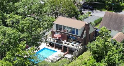 Waterfront Home with Stunning Views, Pool, Pier & Parking Mins to Annapolis